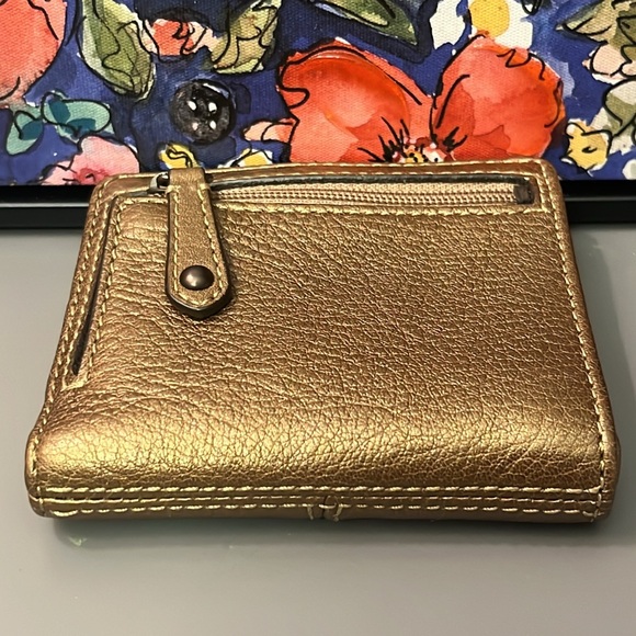 Coach EUC Horse & Buggy Design Small Bronze Wallet - Picture 3 of 6